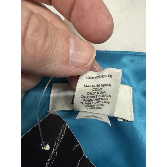 Ann Taylor Loft Satin Top Womens Size 8 Aqua Blue Luxury Event Glam Feminine NWT - Picture 7 of 10